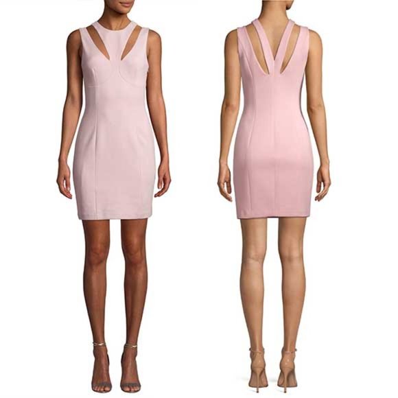 Bailey 44 Dresses & Skirts - Bailey 44 Deuce Cut-Out Ponte Bodycon Dress Pink S